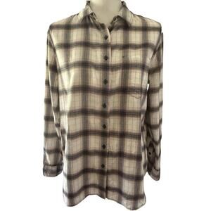Pendleton Flannel Button Down Plaid Long Sleeve Casual Shirt Womens SZ Petite M